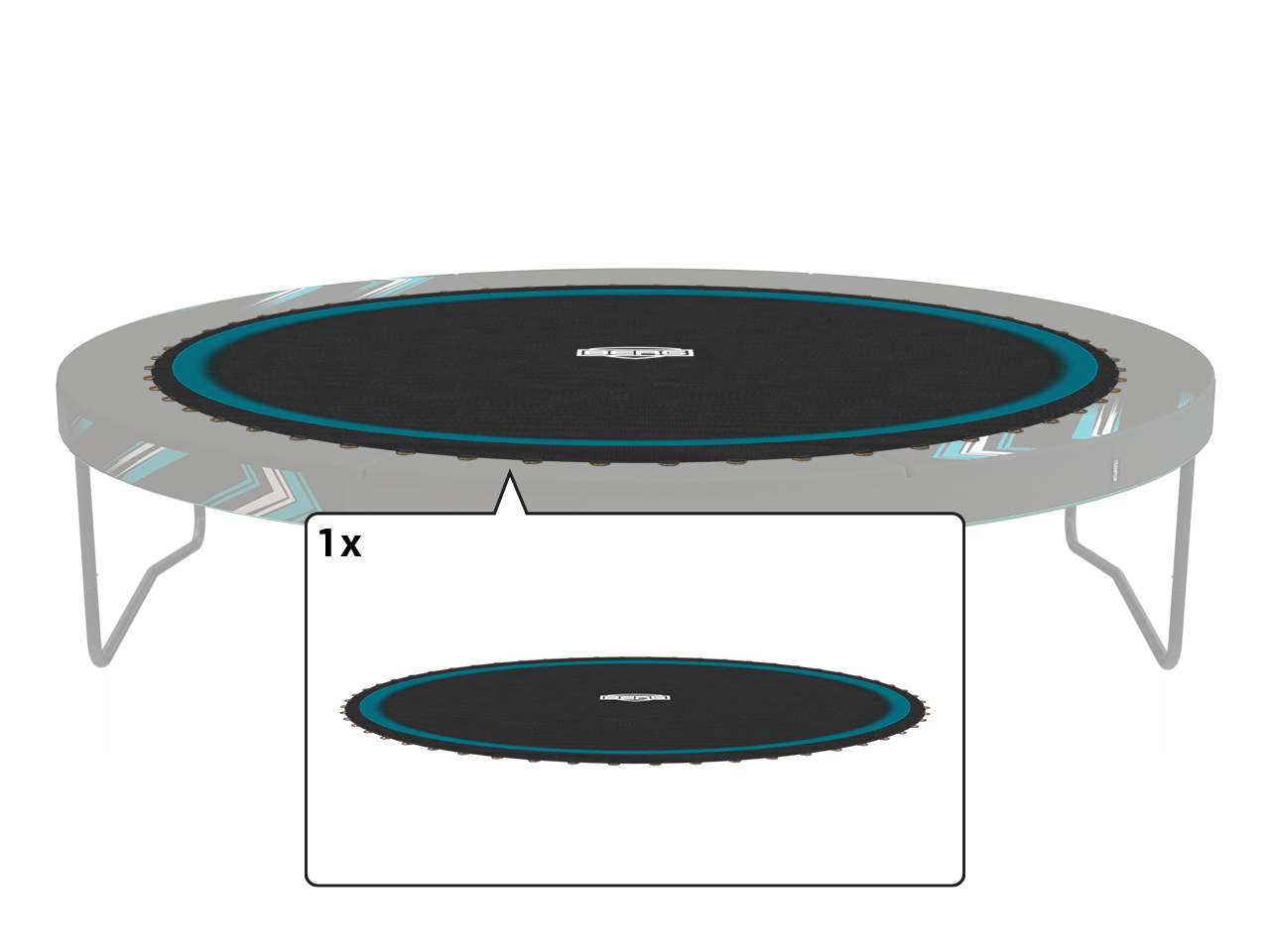 Champion - Jump mat 430 Black (TwinSpring, AIRFLOW)