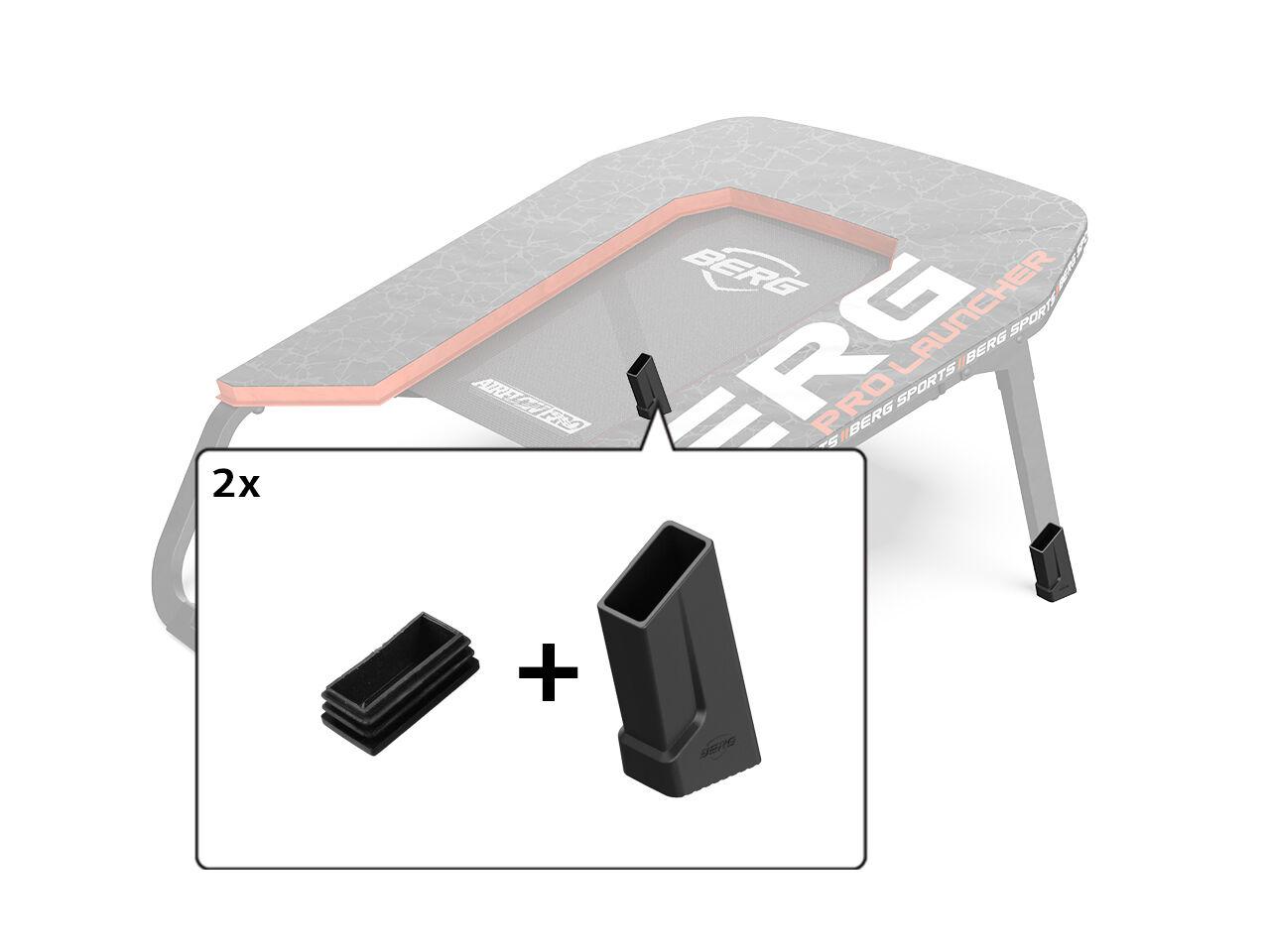 Pro Launcher - Straight Leg Rubber Foot + Plastic Cap (2x)