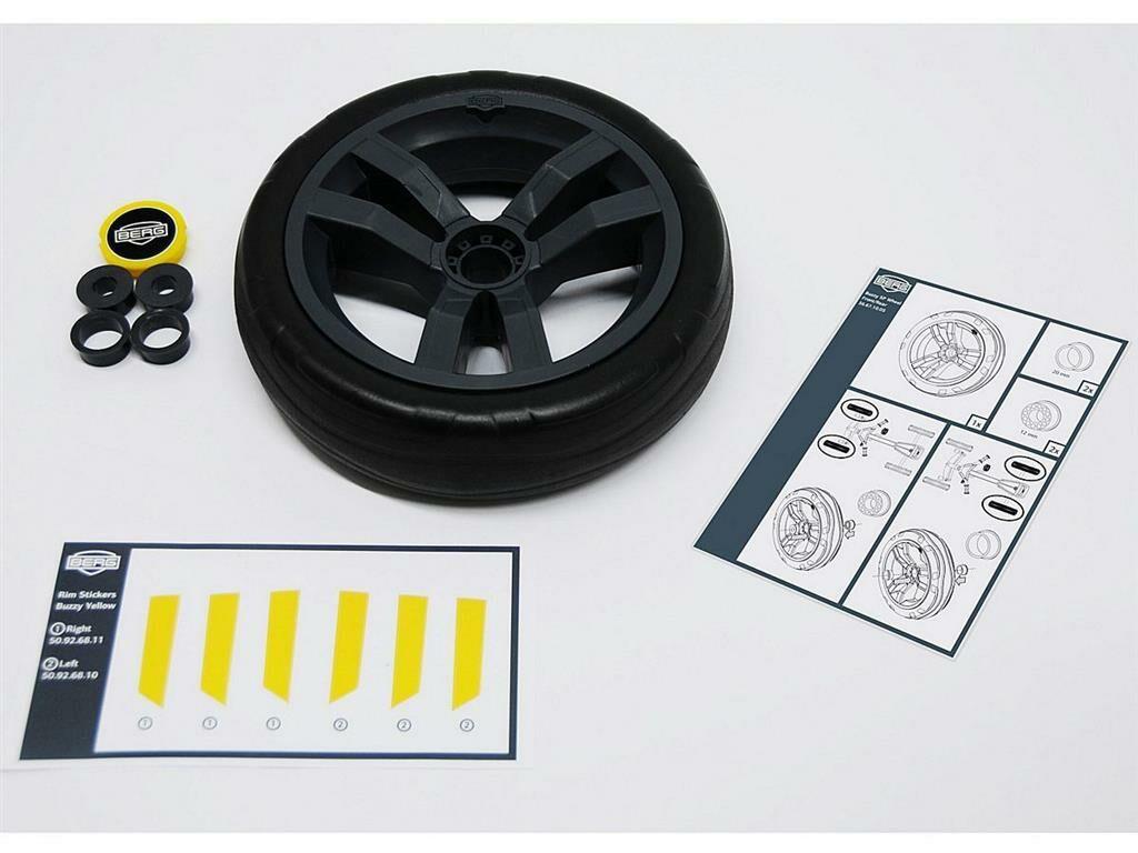 Buzzy - Rad grau-schwarz 9x2  (gelbe Kappe)