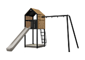 BERG PlayTower Cabin + Swing set