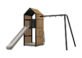 BERG PlayTower Lodge + Swing set