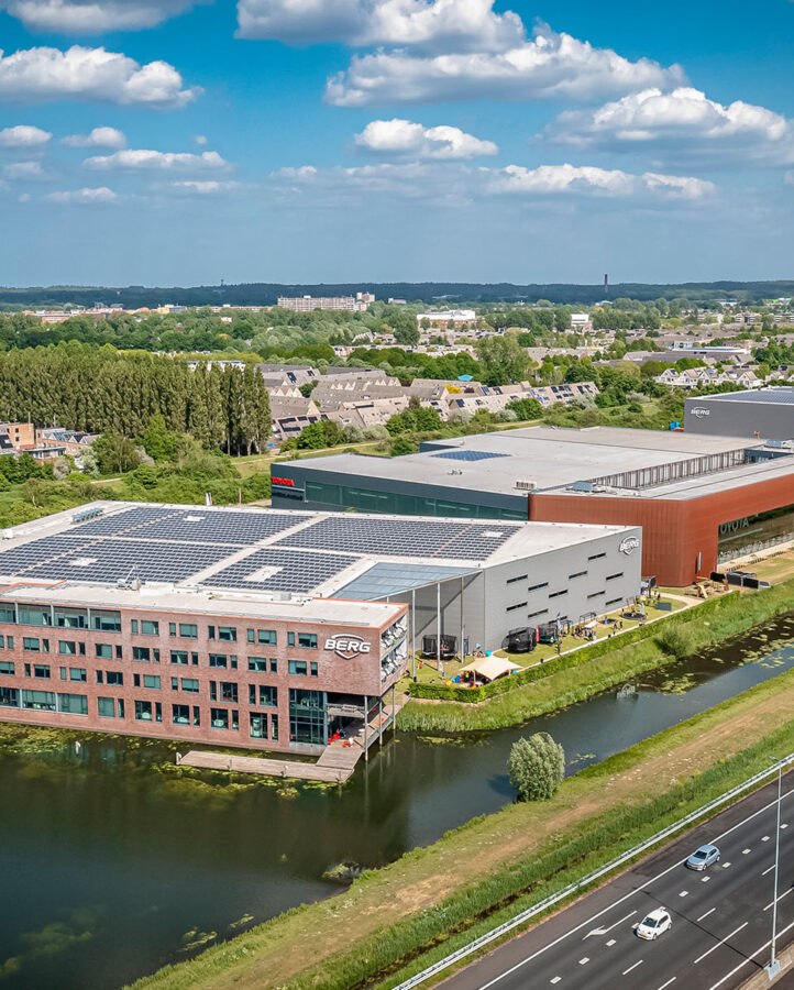 Aerial view of the BERG building in Ede, Netherlands